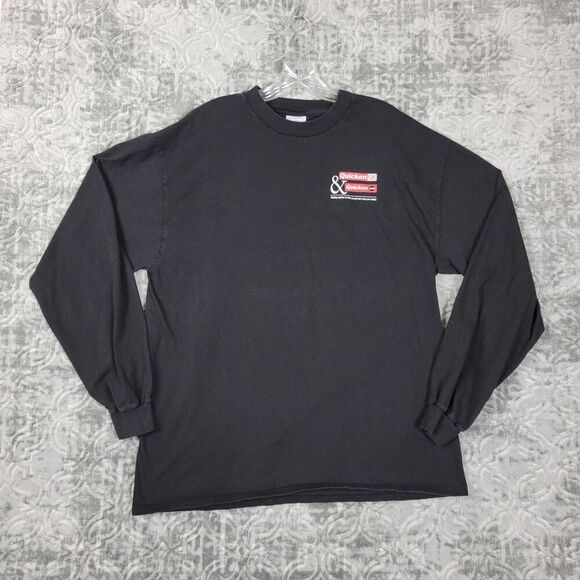 Vintage Quicken '98 T-Shirt Men's XL Black Long Sleeve Tech Dot Com Y2K USA - Picture 1 of 9